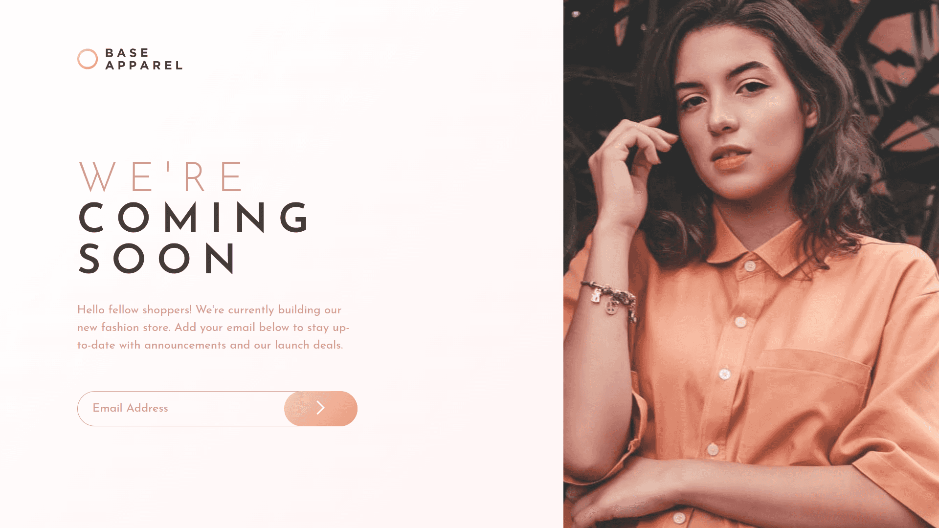 Base Apparel coming soon page